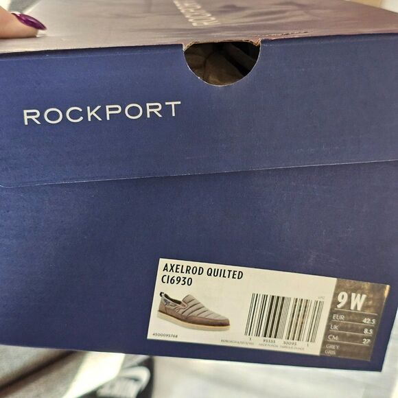 Rockport Men\'s Axelrod Quilted Lightweight Soft Slip On Shoes Grey Size 9W NWT main image 9